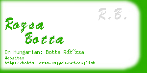rozsa botta business card